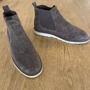 Clae Richards Vibram Chelsea Boots-Umber Waxed Dark Charcoal Suede-Men's Size 11